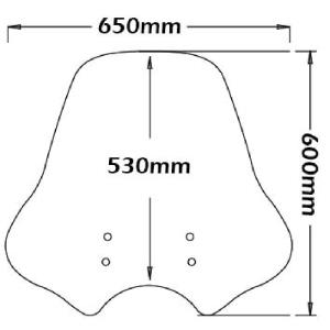 Parabrisas maxi transparente MOTOGUZZI v7 stone e5 21 Â· 2